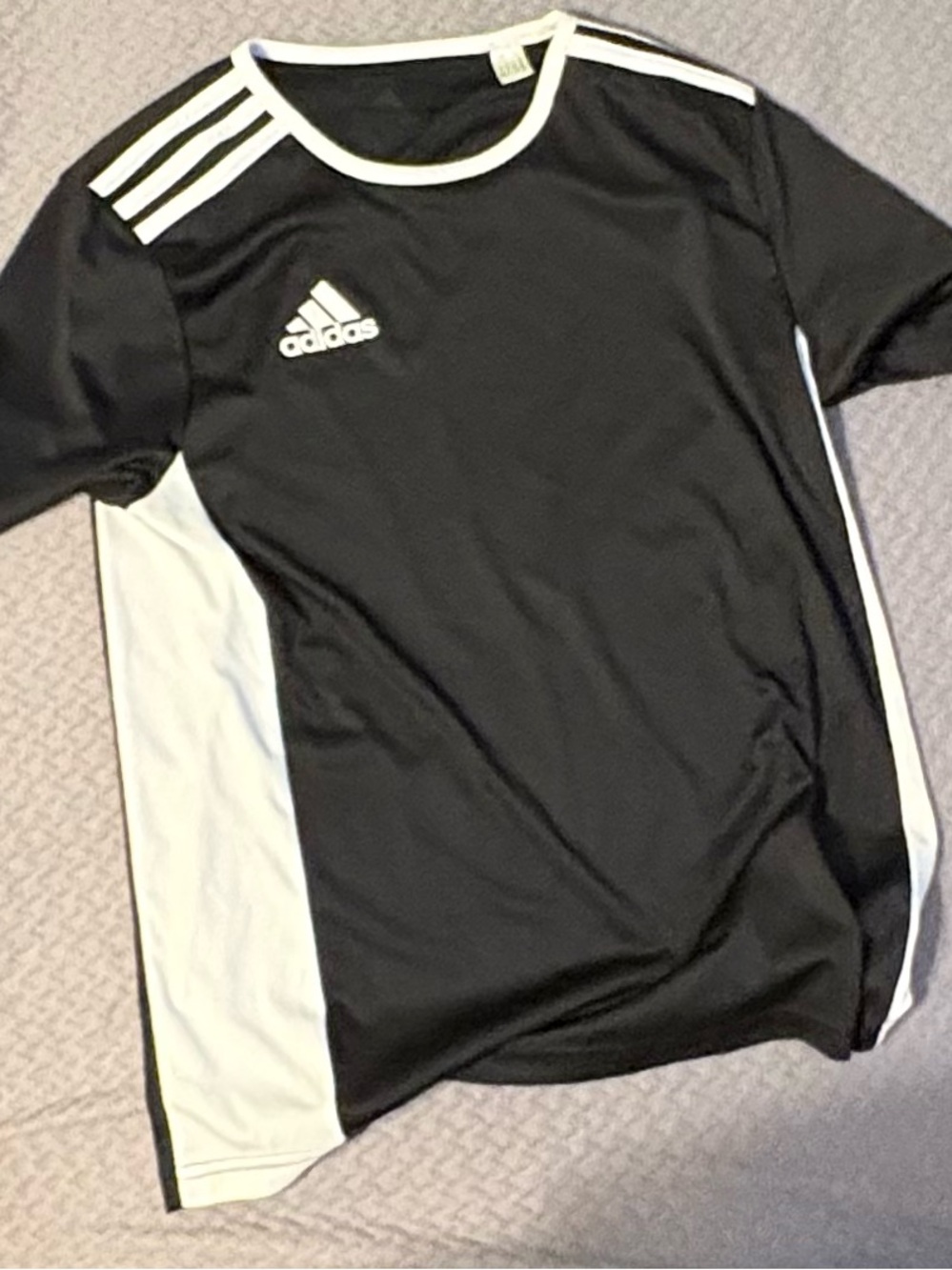 adidas Black and White Kids Soccer Jersey